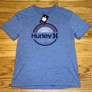 HURLEY Blue CTN JERSEY SHORT SLEEVE GRAPHIC TEE n